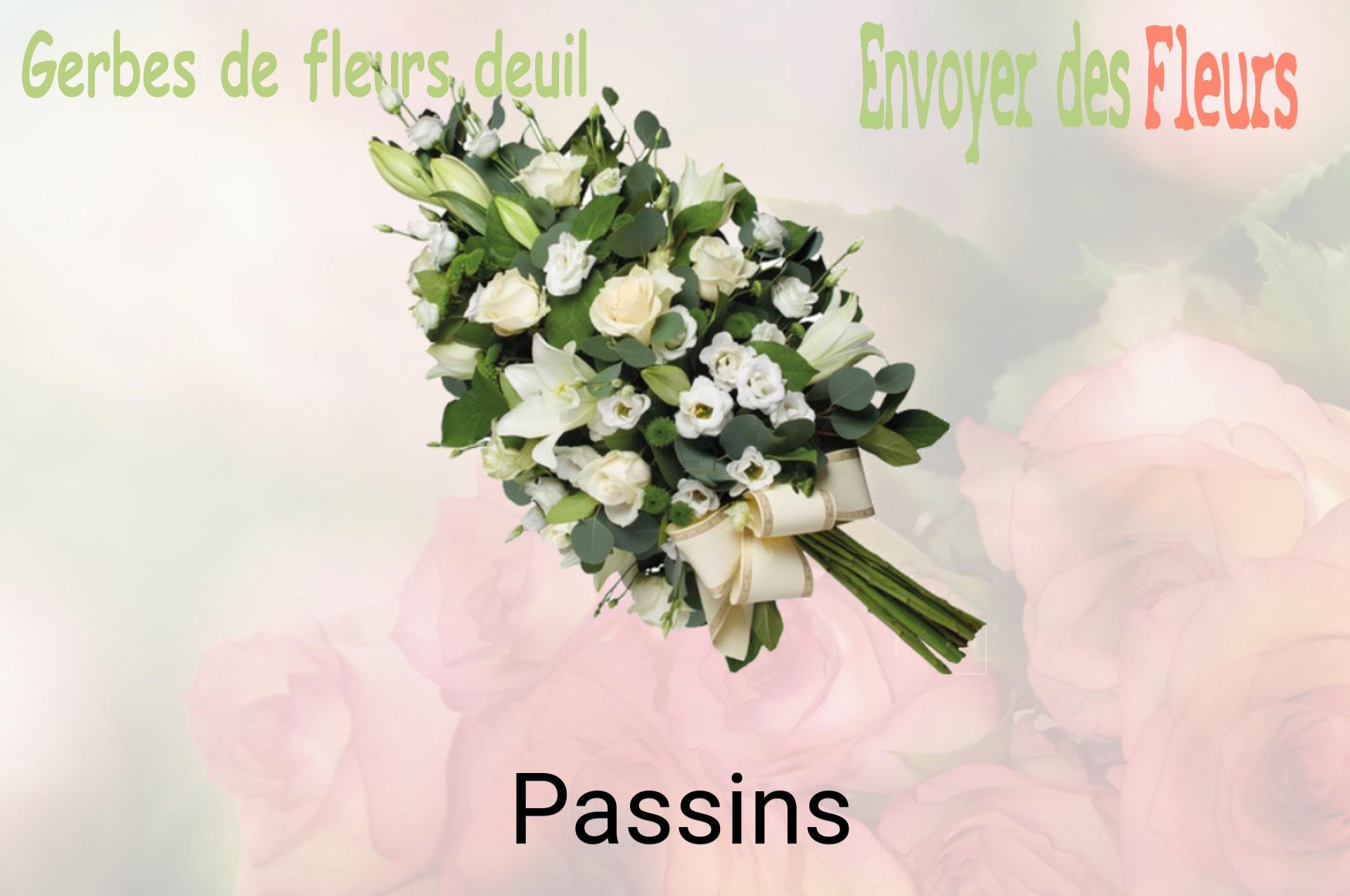 Gerbe de fleurs de deuil livrée à Passins